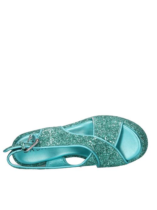 Sandali in pelle e glitter CASADEI | 2°CASA117VERDE ACQUA
